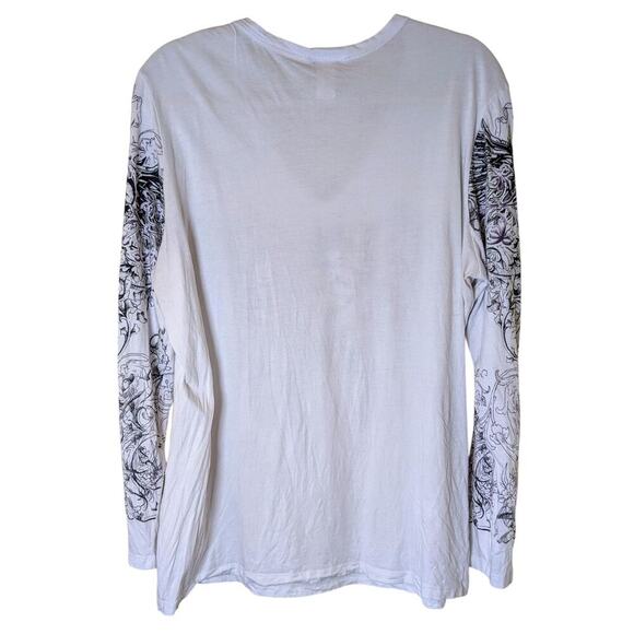 California Girlz Top Women 2X V-Neck T-Shirt Long Sleeve Graphic Bling - Picture 2 of 6